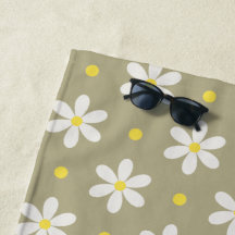 Fond personnalisé à motif de pâquerettes blanches