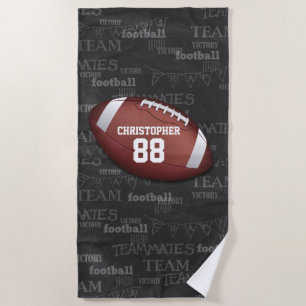 Serviette De Plage Football américain personnalisé de tableau