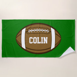 Serviette De Plage Football personnalisé pour les garçons qui aiment 