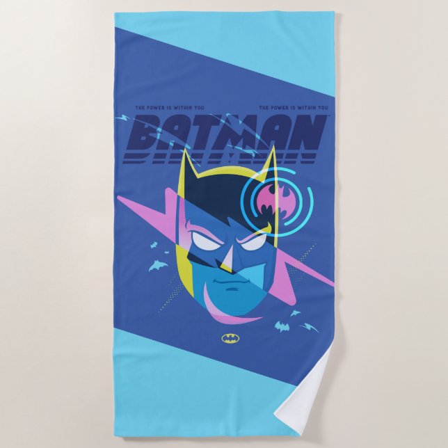 Serviette De Plage Forever Batman Lumière Tête Graphique (Devant)