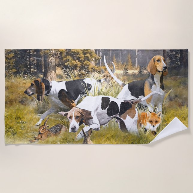 Serviette De Plage Foxhound (Devant)