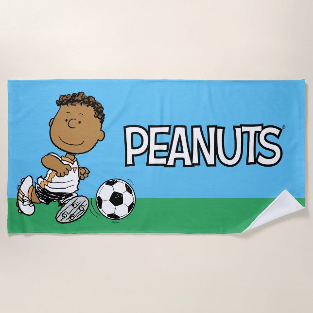 Serviette De Plage Franklin Jouer Au Football (Devant)