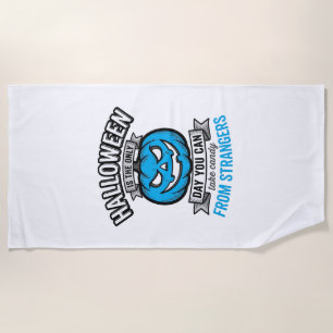Serviette De Plage Friandises d'Halloween de la part d'inconnus Vinta