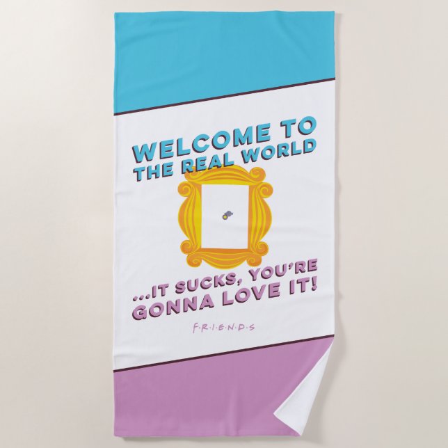 Serviette De Plage FRIENDS™ | Bienvenue dans le monde réel - Peephole (Devant)