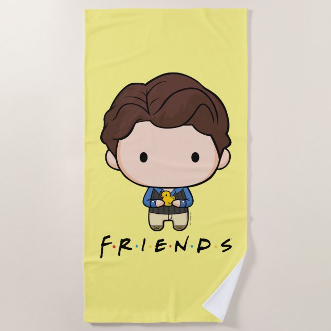 Serviette De Plage FRIENDS™ | Chandler Chibi (Devant)