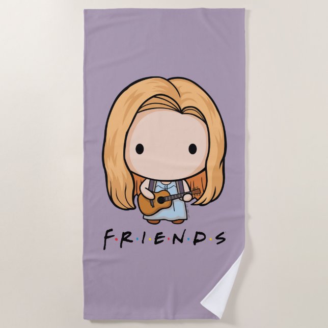 Serviette De Plage FRIENDS™ | Phoebe Chibi (Devant)