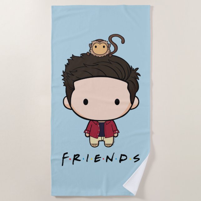 Serviette De Plage FRIENDS™ | Ross Chibi (Devant)