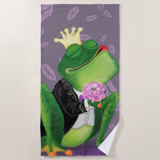 Serviette De Plage Frog Prince Beach Towel - Peinture (Devant)