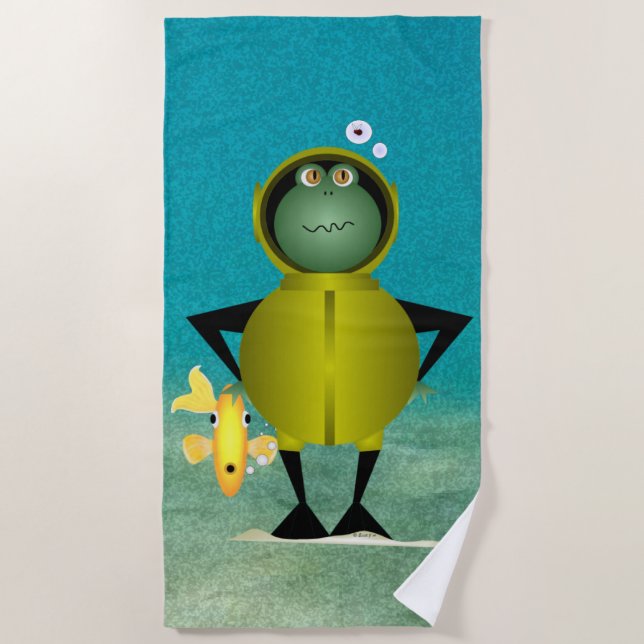 Serviette de plage Frogman (Devant)