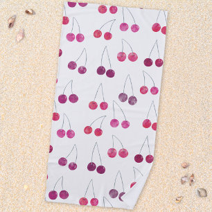 Serviette De Plage Fruit d'aquarelle cerise