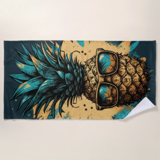 Serviette De Plage Fruits d'ananas marrants