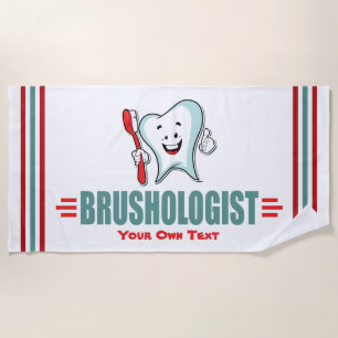 Serviette De Plage Funny Custom Dental Hygiene Toothbrish