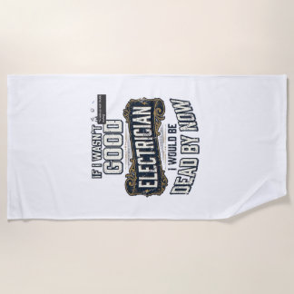 Serviette De Plage Funny Electrician Vintage Engraving Quote Design