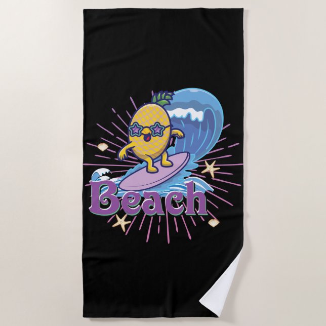 Serviette De Plage funny pineapp (Devant)