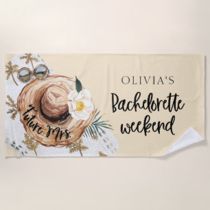 Serviette De Plage Futur Mme Bachelorette Week-end Tropical