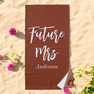 Serviette de plage Future Mrs Terracotta pour l'en