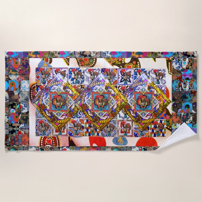 Serviette De Plage Galo de Barcelos, Portugal (Devant)