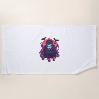 Serviette De Plage Gamer Vampire d'Halloween