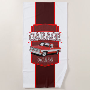 Serviette De Plage Garage classique C10 personnalisé