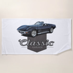 Serviette De Plage Garage classique Corvette