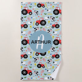 Serviette De Plage Garçons mignons et modernes Motif d'animaux de fer