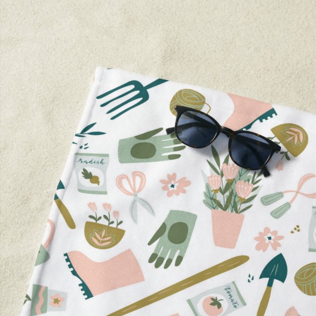Serviette De Plage Garden Time Beach Towel (En situation)