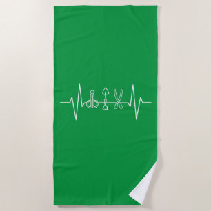 Serviette De Plage Gardener - Outils de jardin Heartbeat Gardener Cad