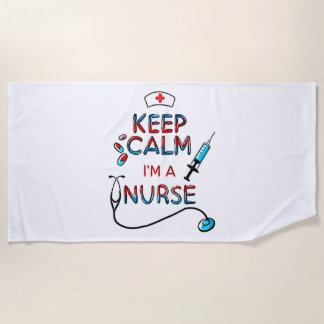 Serviette De Plage garder calme infirmière
