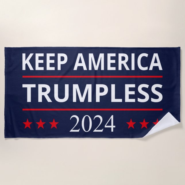 Serviette De Plage Garder l'Amérique sans Trump VII (Devant)