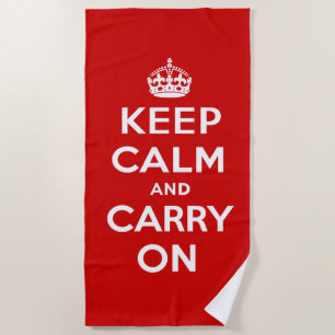 Serviette De Plage Gardez votre calme et continuez
