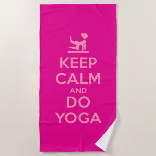 Serviette De Plage Gardez votre calme et faites du yoga