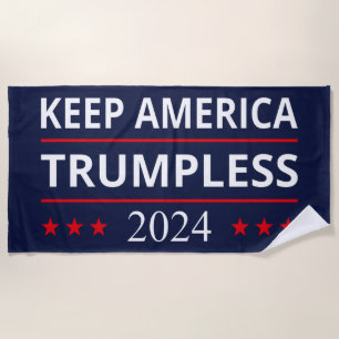 Serviette De Plage Gardons l'Amérique sans Trump VII