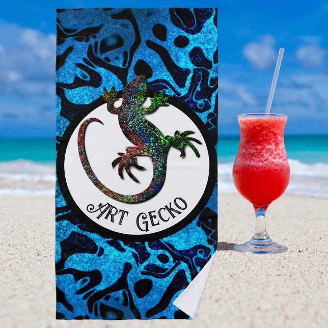 Serviette De Plage Gecko d'art  (Créateur téléchargé)