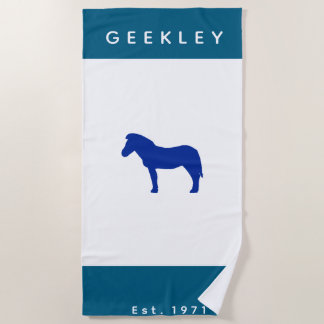 Serviette de plage GEEKLEY marine logo