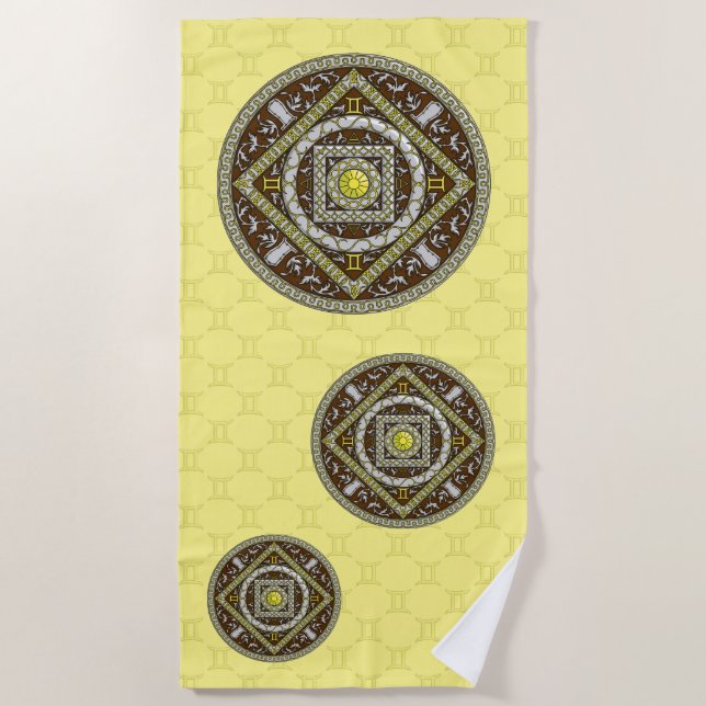 Serviette de plage Gemini Mandala (Devant)