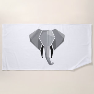 Serviette De Plage Géométrie Tête d'éléphant