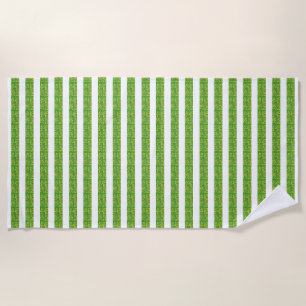Serviette de plage géométrique verte