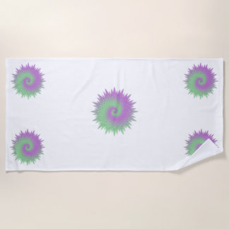 Serviette De Plage Géométrique Violet et Vert