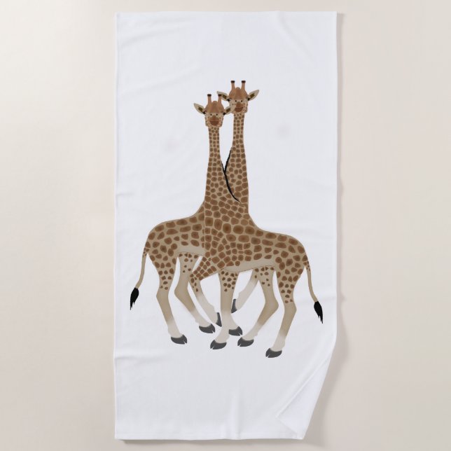 Serviette de plage Giraffes (Devant)