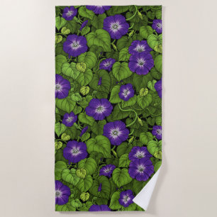 Serviette De Plage Gloire du matin en violet et vert
