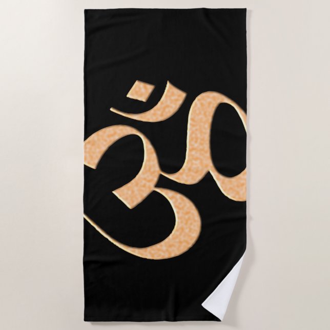 Serviette De Plage Gold Om  (Devant)