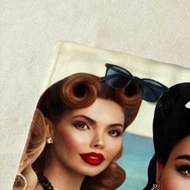 Serviette De Plage Golden Waves & Satin Dreams - Luxe (En situation)