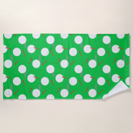 Serviette De Plage Golf Balls et Motif Tee - shirt, Fun Golfer