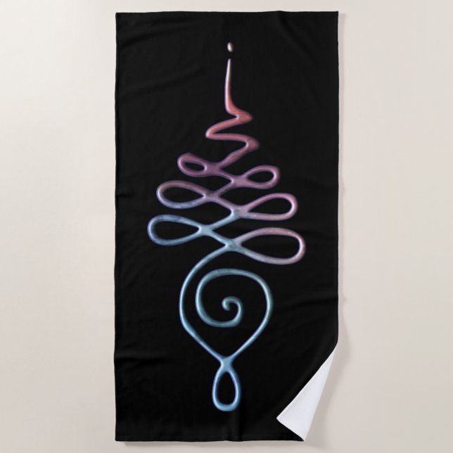 Serviette De Plage Gradient Unalome (Devant)