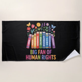 Serviette De Plage Grand Fan des Droits de l'Homme