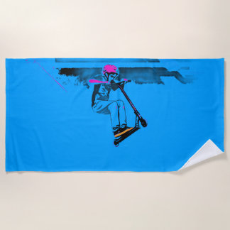 Serviette De Plage Grand Saut - Cavalier de Trottinette
