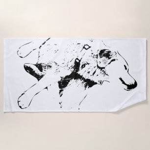 Serviette De Plage Grande Étendue au bord du rivage