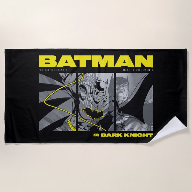 Serviette De Plage Graphique à écran tridimensionnel Batman Comic (Devant)