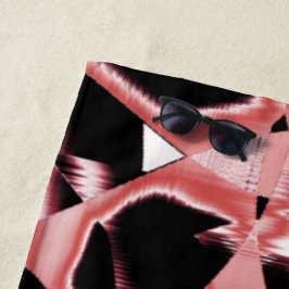 Serviette De Plage Gravures noires et saumons, cassettes détruites su