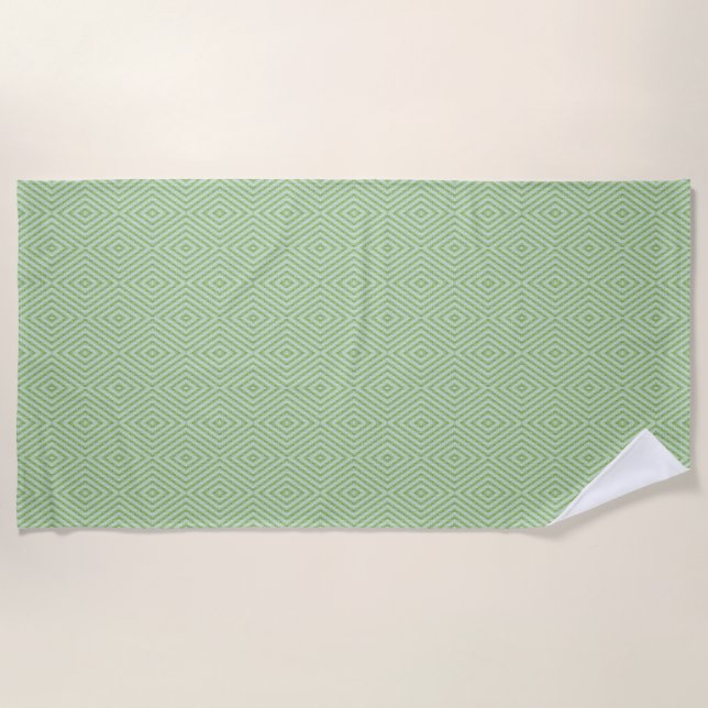 Serviette De Plage Green Stripes Squash Pattern (Devant)